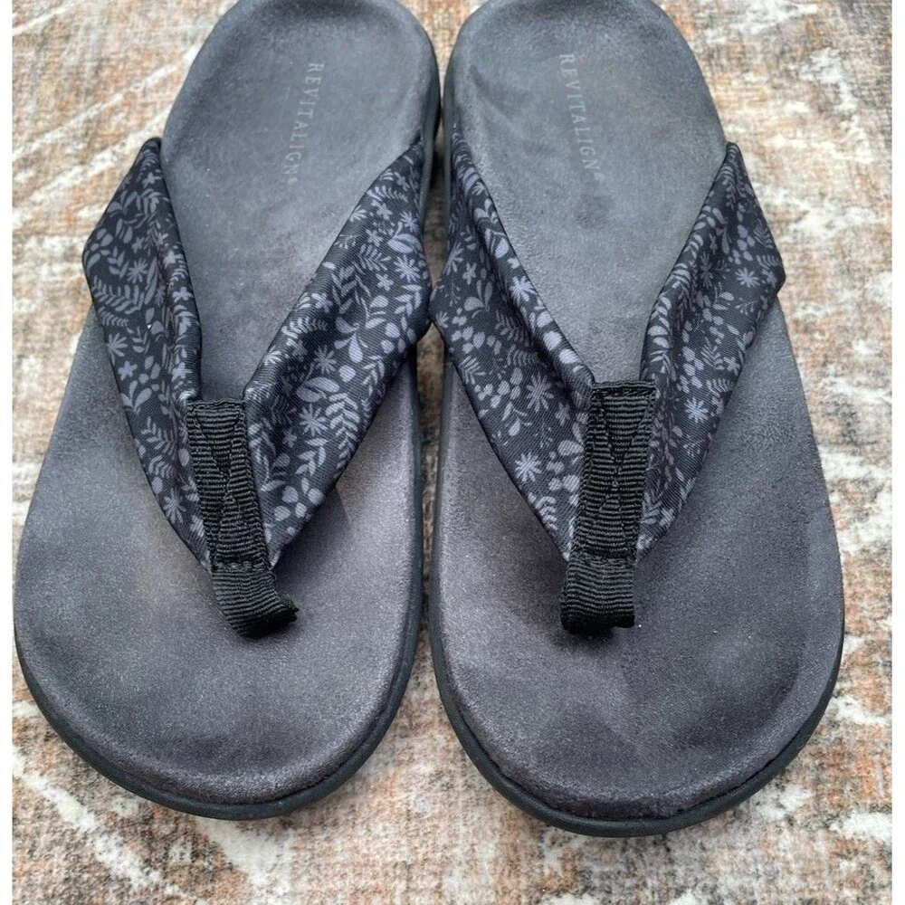 Comfort Recovery Orthotic Memory Foam Flip Flops Arch Support Revitalign US 11D